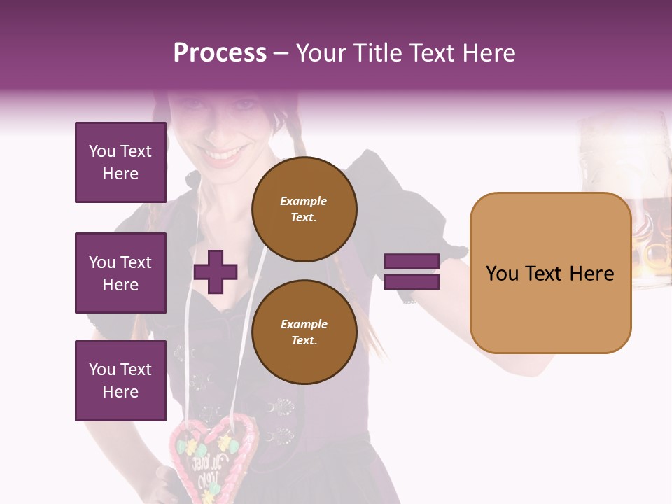 Oktoberfest Frau Trachtenkleid PowerPoint Template