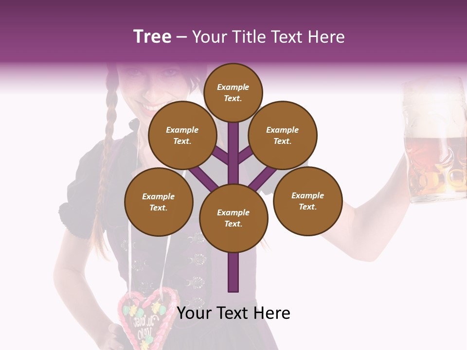 Oktoberfest Frau Trachtenkleid PowerPoint Template