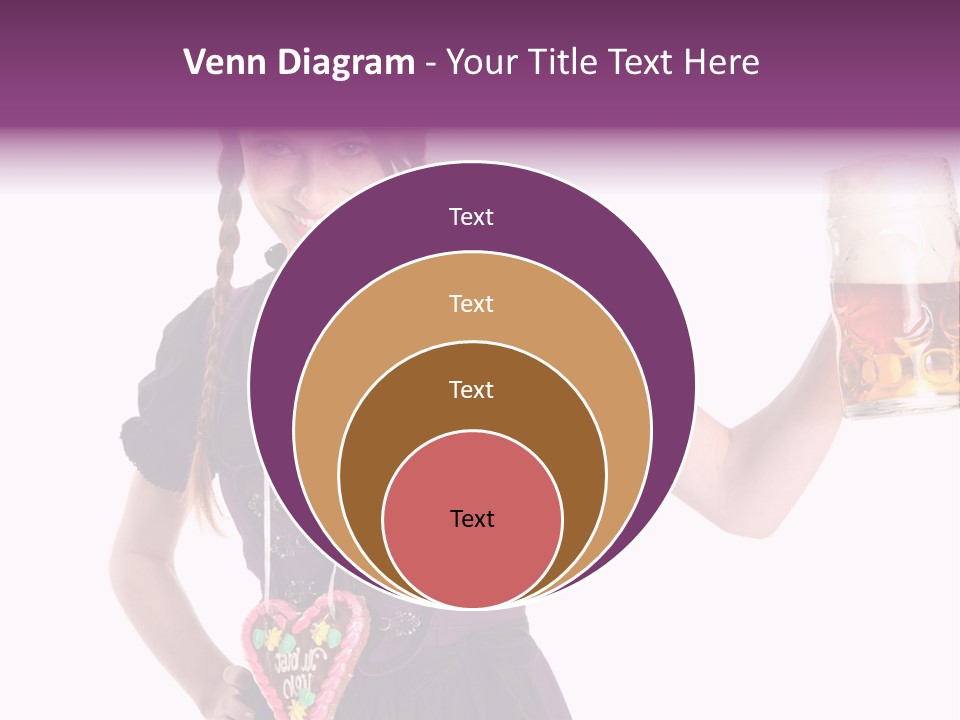 Oktoberfest Frau Trachtenkleid PowerPoint Template