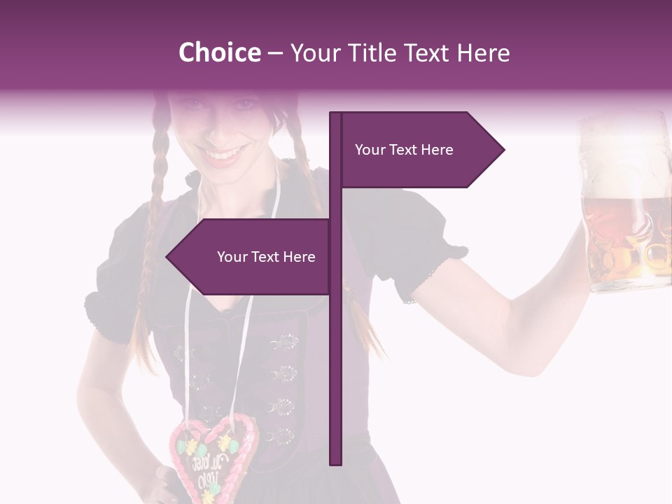 Oktoberfest Frau Trachtenkleid PowerPoint Template