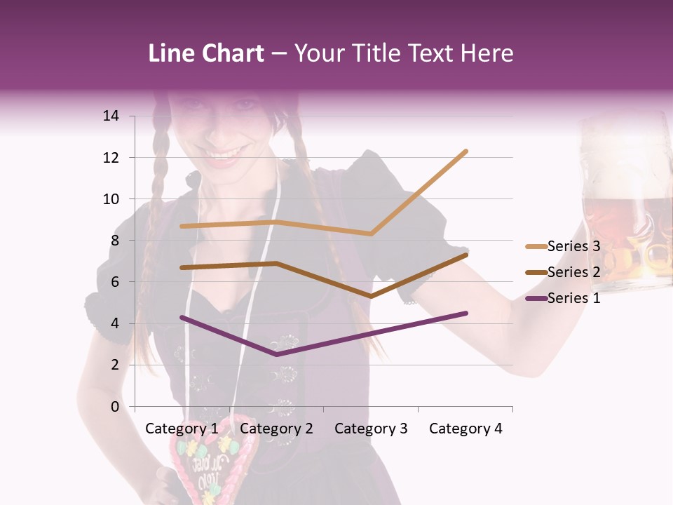 Oktoberfest Frau Trachtenkleid PowerPoint Template