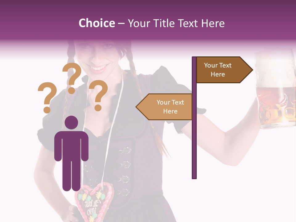 Oktoberfest Frau Trachtenkleid PowerPoint Template