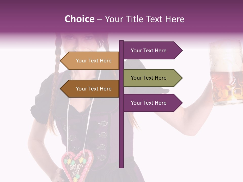 Oktoberfest Frau Trachtenkleid PowerPoint Template