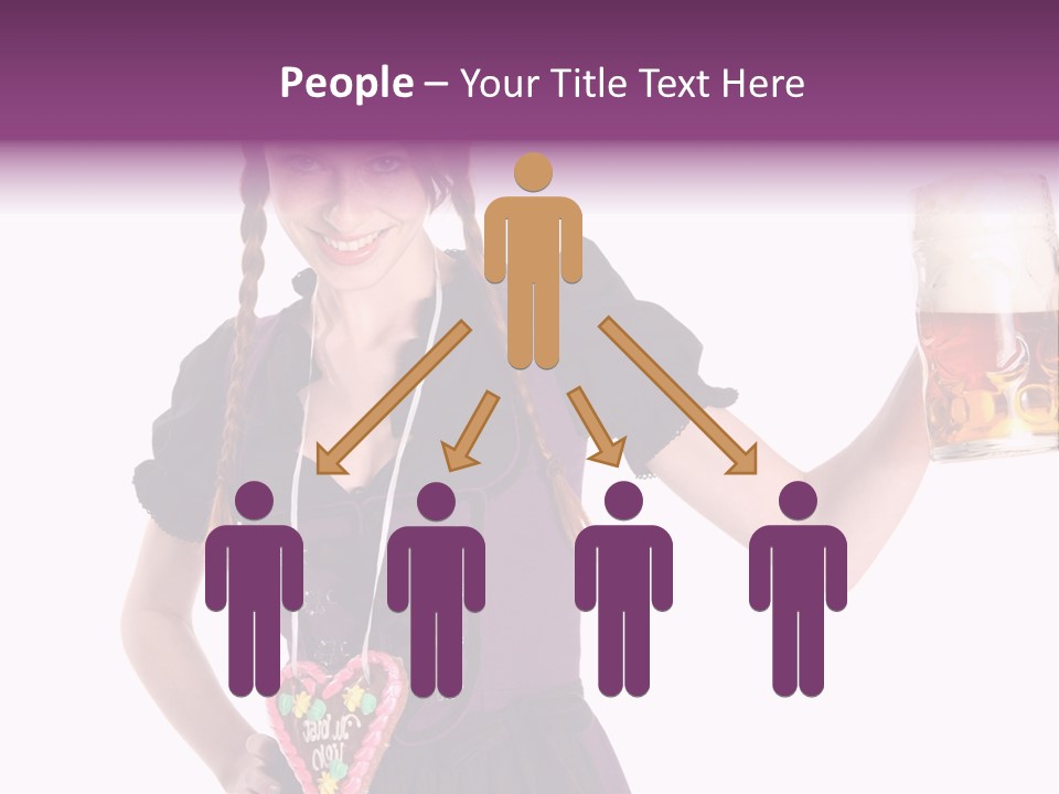 Oktoberfest Frau Trachtenkleid PowerPoint Template