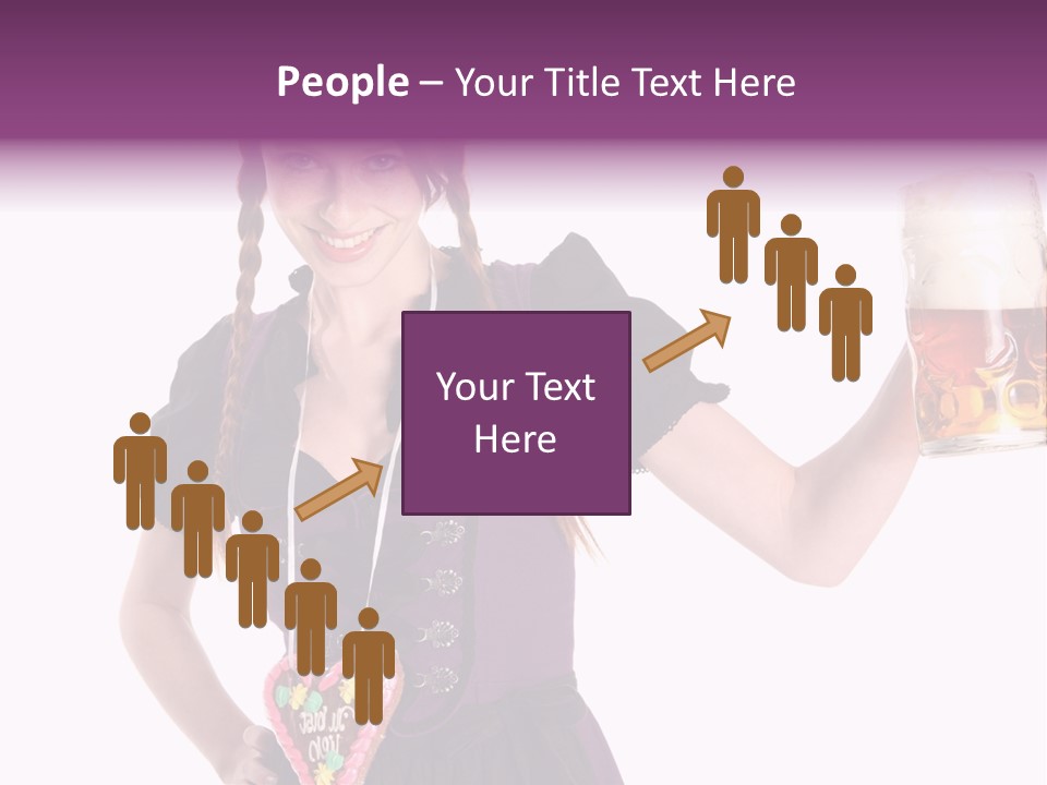 Oktoberfest Frau Trachtenkleid PowerPoint Template