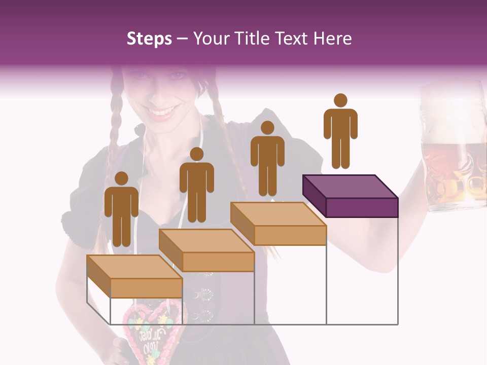 Oktoberfest Frau Trachtenkleid PowerPoint Template