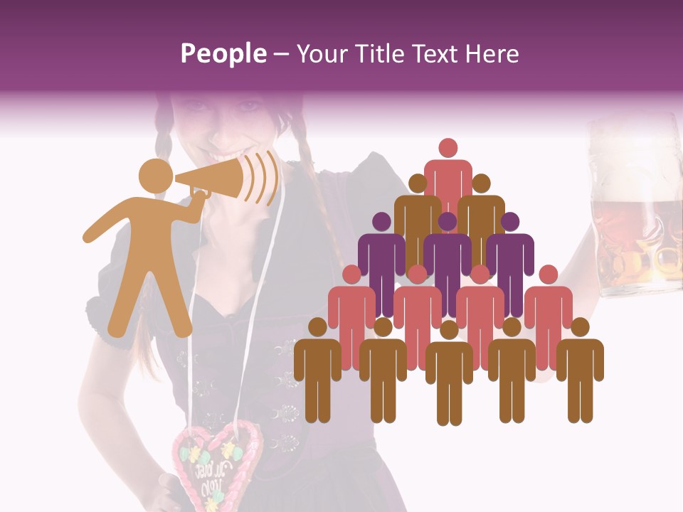 Oktoberfest Frau Trachtenkleid PowerPoint Template