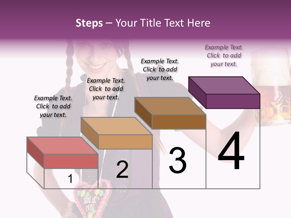 Oktoberfest Frau Trachtenkleid PowerPoint Template