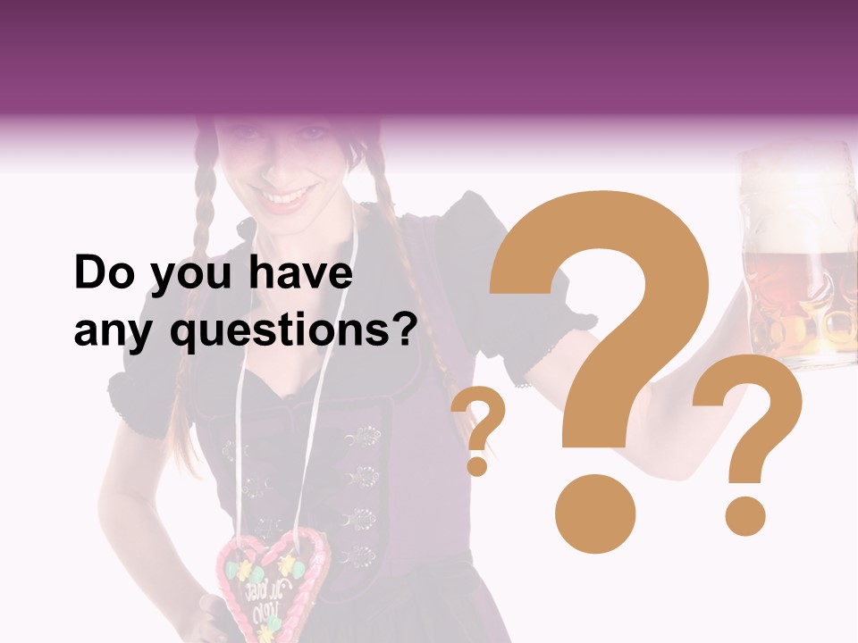 Oktoberfest Frau Trachtenkleid PowerPoint Template