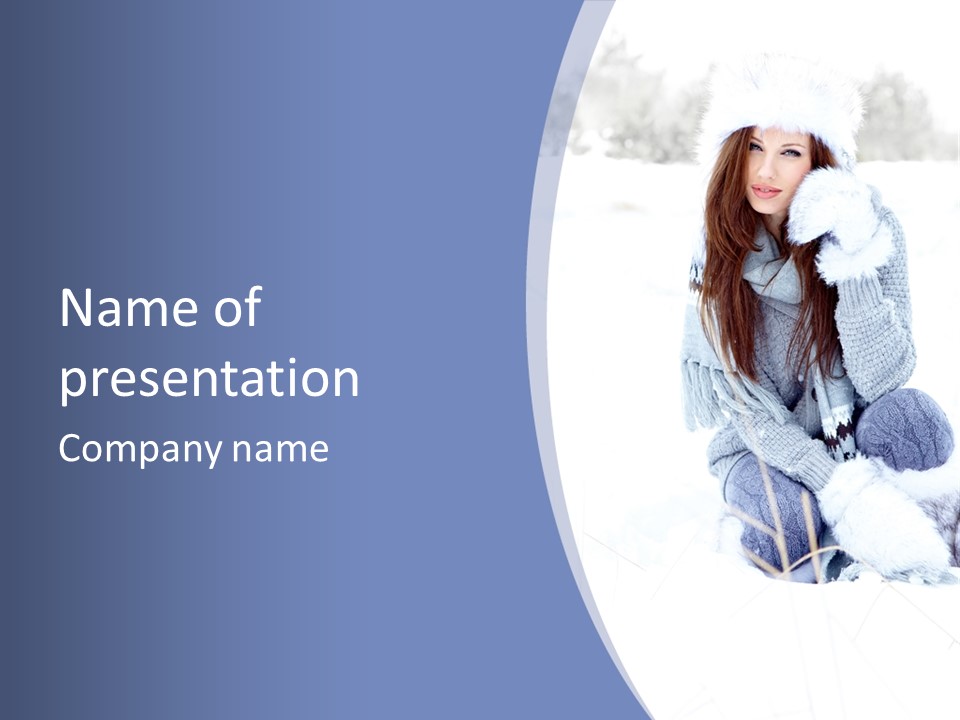 Frost Season Snowfall PowerPoint Template