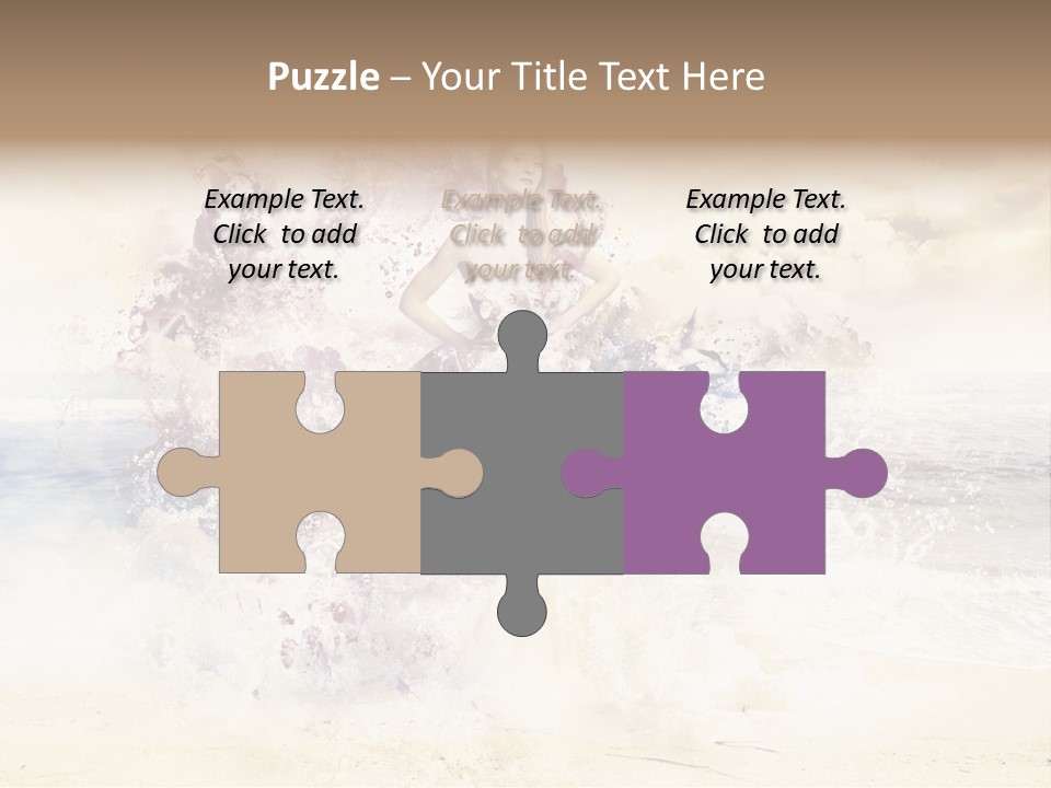 Sea Girl Flower PowerPoint Template