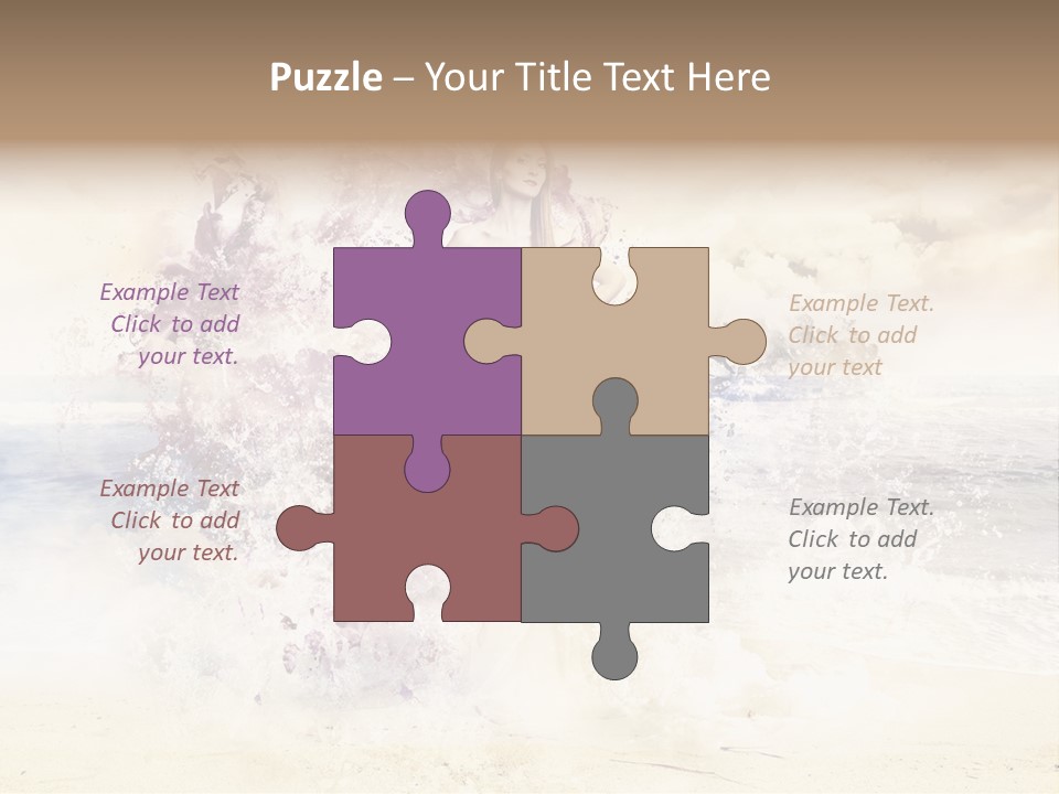 Sea Girl Flower PowerPoint Template