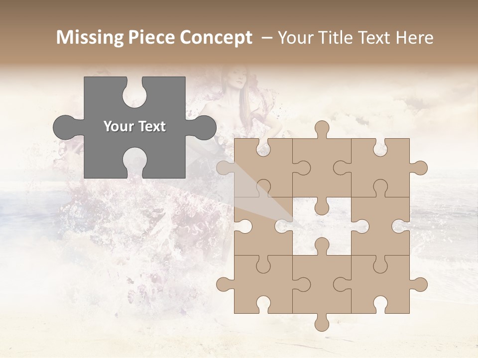 Sea Girl Flower PowerPoint Template