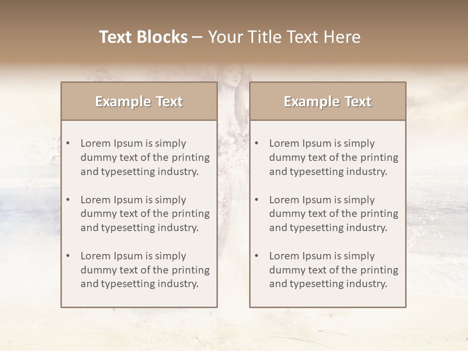 Sea Girl Flower PowerPoint Template