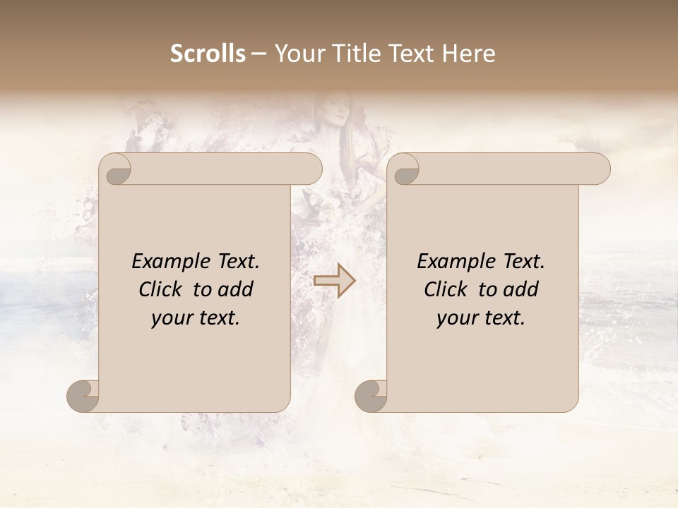 Sea Girl Flower PowerPoint Template