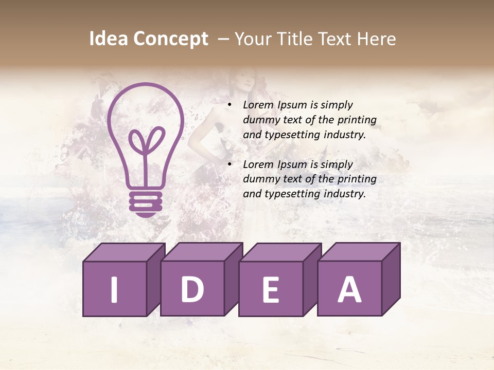 Sea Girl Flower PowerPoint Template