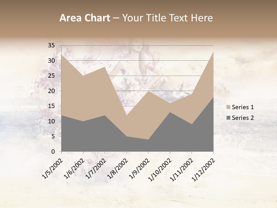 Sea Girl Flower PowerPoint Template