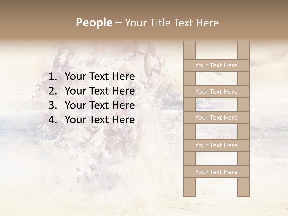 Sea Girl Flower PowerPoint Template