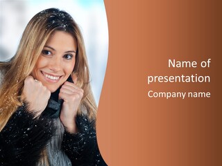 Caucasian Weather Snow PowerPoint Template