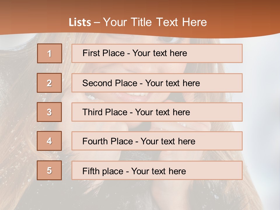 Caucasian Weather Snow PowerPoint Template
