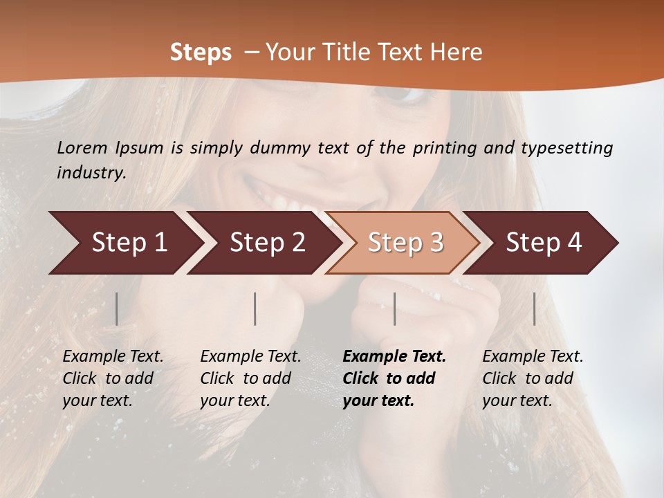 Caucasian Weather Snow PowerPoint Template