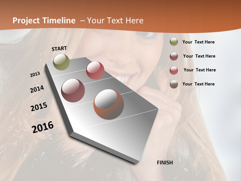 Caucasian Weather Snow PowerPoint Template