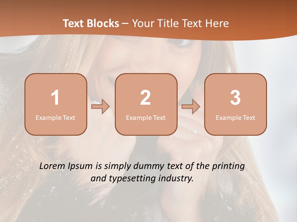 Caucasian Weather Snow PowerPoint Template