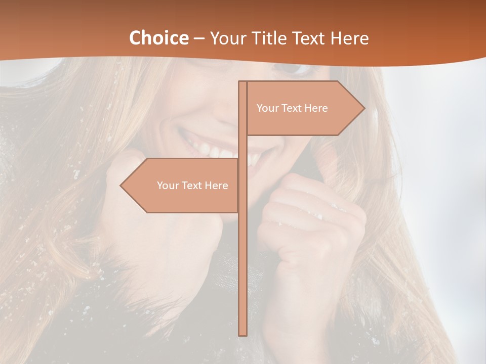 Caucasian Weather Snow PowerPoint Template