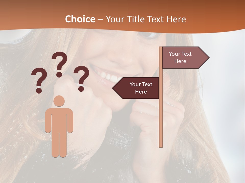 Caucasian Weather Snow PowerPoint Template