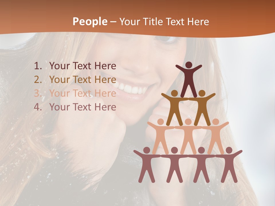 Caucasian Weather Snow PowerPoint Template