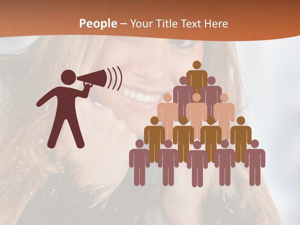 Caucasian Weather Snow PowerPoint Template