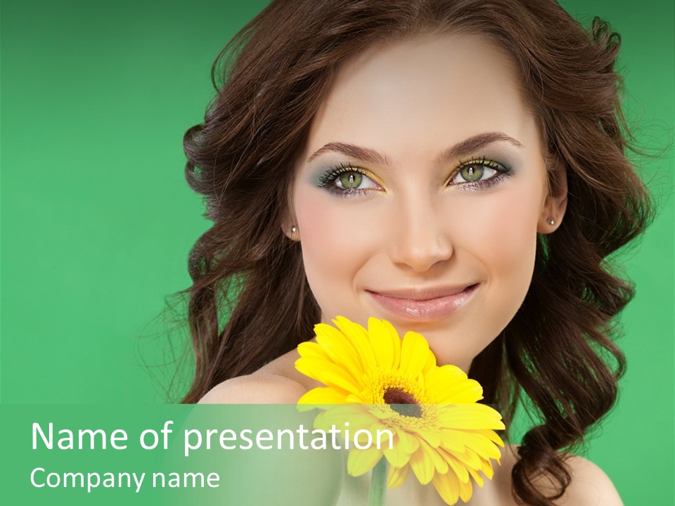 Happy Yellow Hands PowerPoint Template