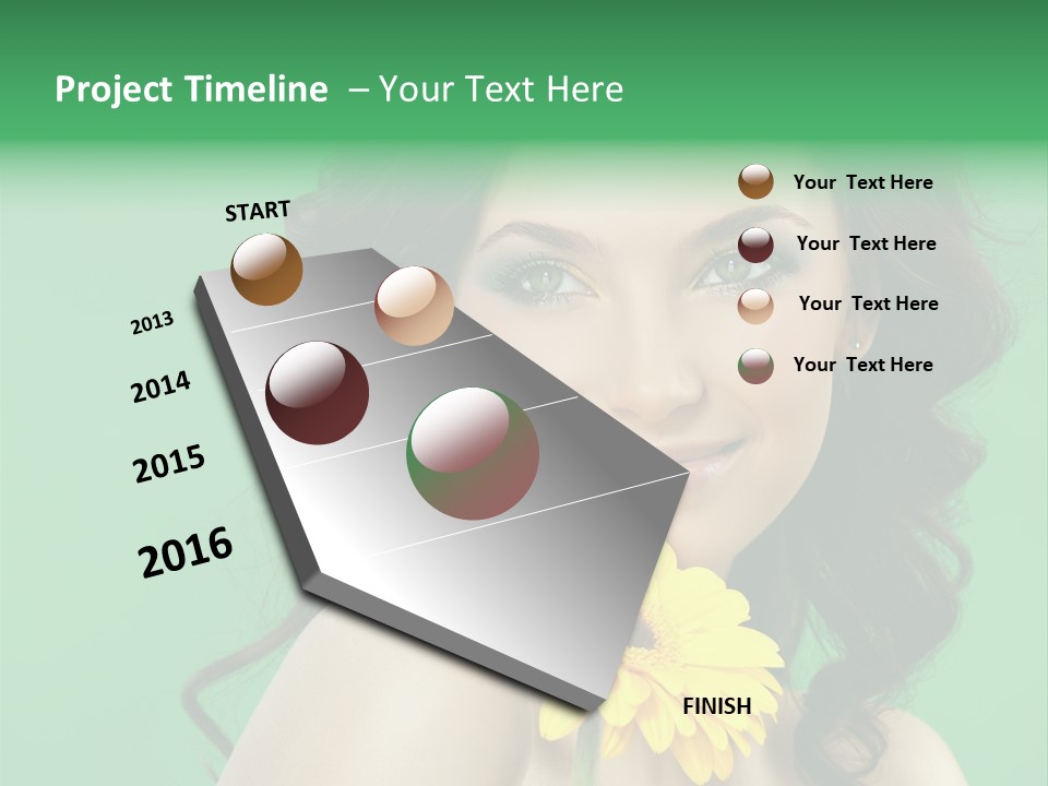 Happy Yellow Hands PowerPoint Template