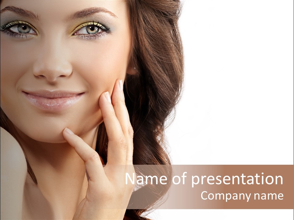 Model Cosmetics Care PowerPoint Template