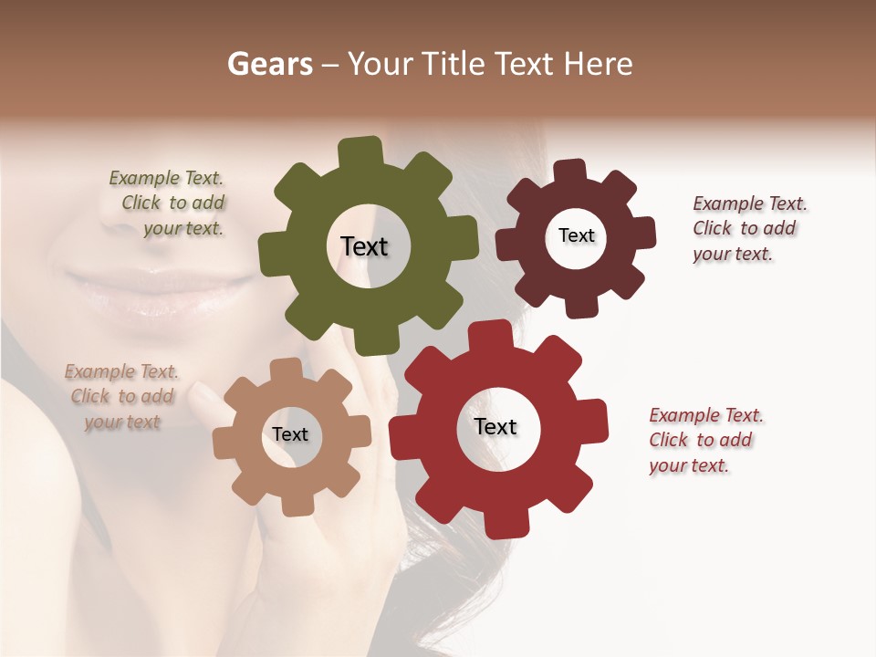 Model Cosmetics Care PowerPoint Template