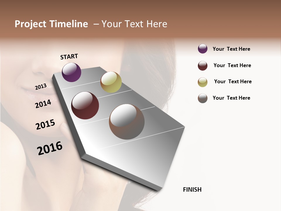Model Cosmetics Care PowerPoint Template