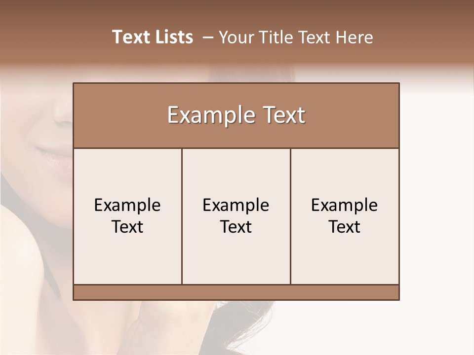 Model Cosmetics Care PowerPoint Template