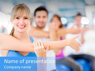 Healthy Stretching Adults PowerPoint Template