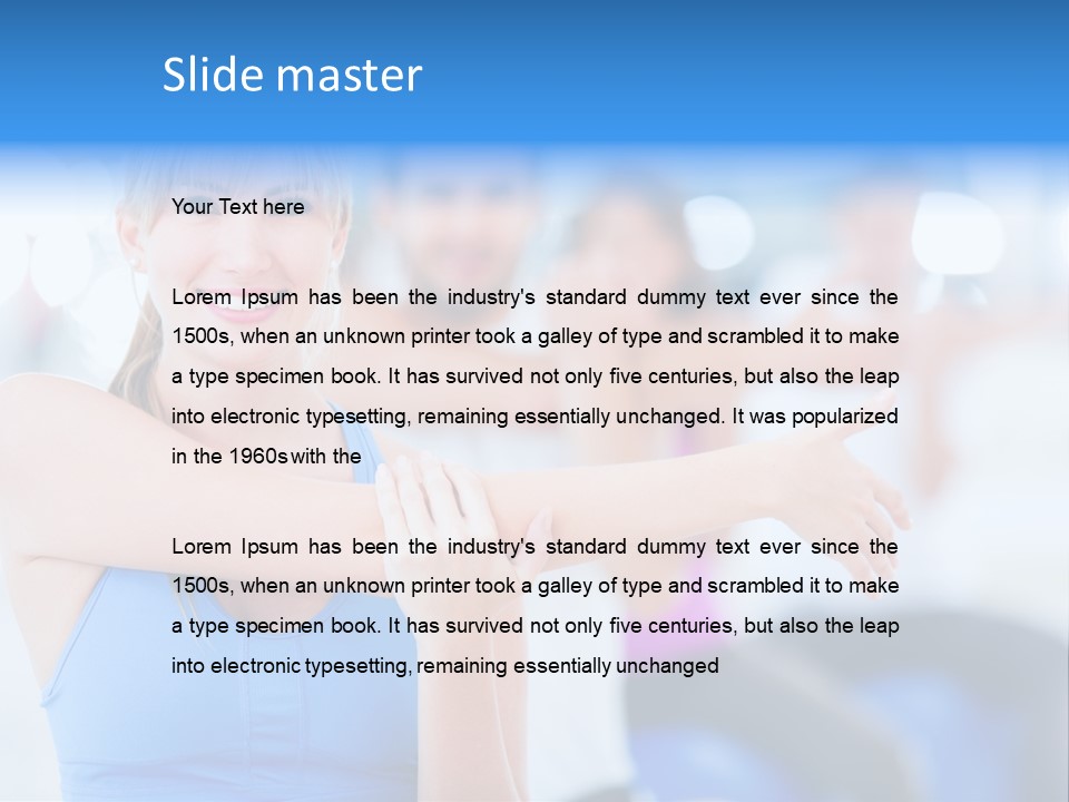 Healthy Stretching Adults PowerPoint Template