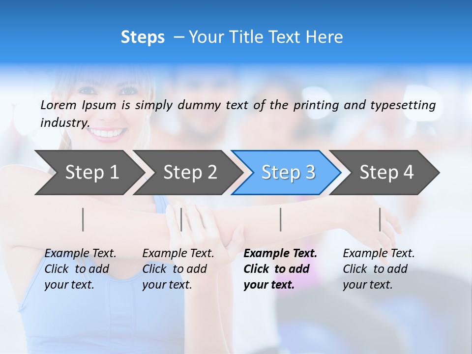 Healthy Stretching Adults PowerPoint Template