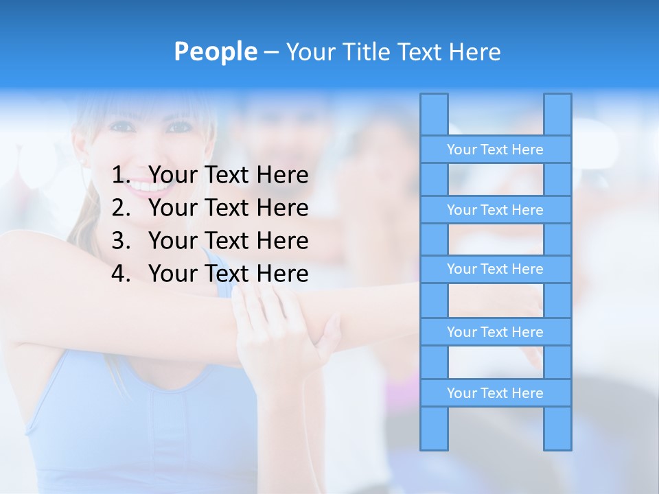 Healthy Stretching Adults PowerPoint Template