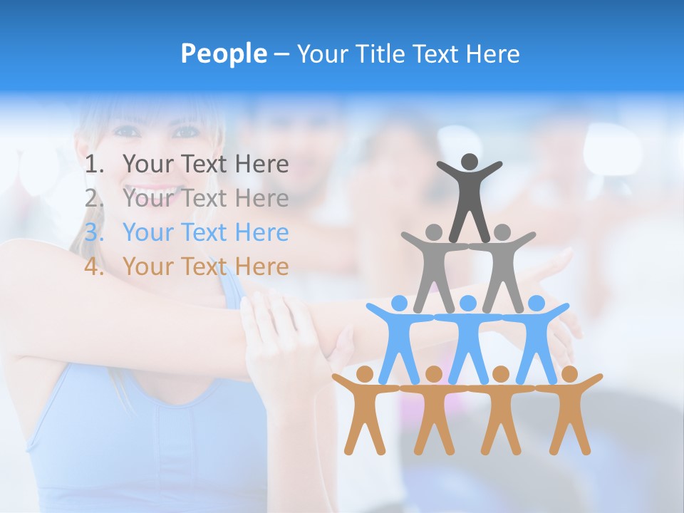 Healthy Stretching Adults PowerPoint Template