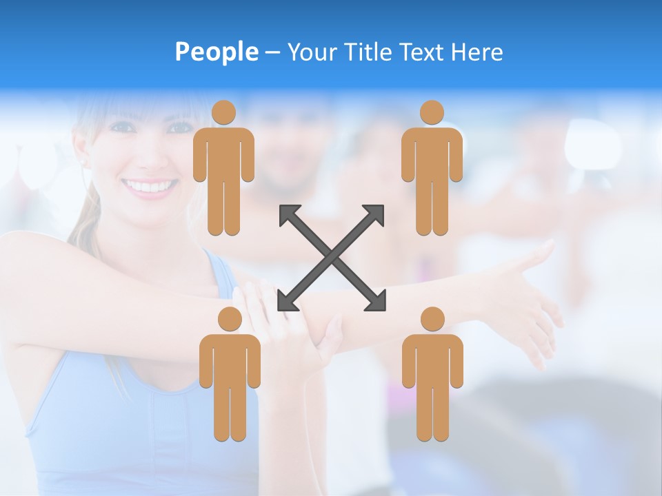 Healthy Stretching Adults PowerPoint Template