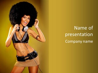 Bronzed Female Sexy PowerPoint Template