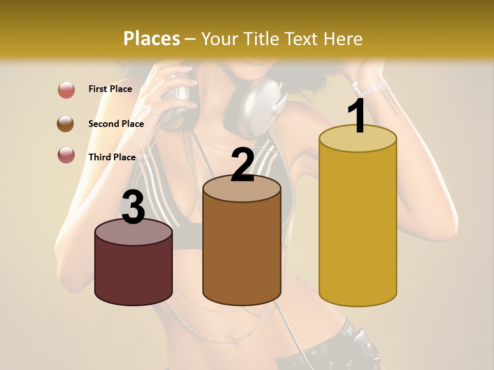 Bronzed Female Sexy PowerPoint Template
