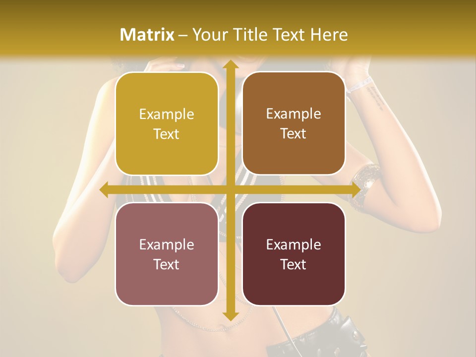 Bronzed Female Sexy PowerPoint Template