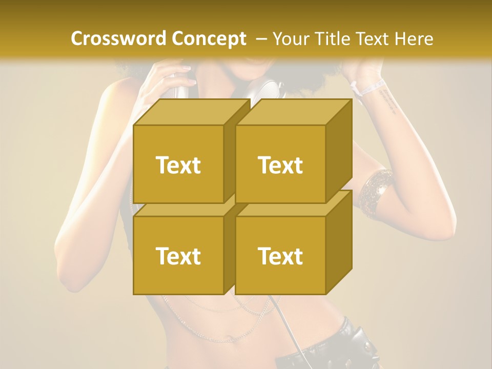 Bronzed Female Sexy PowerPoint Template