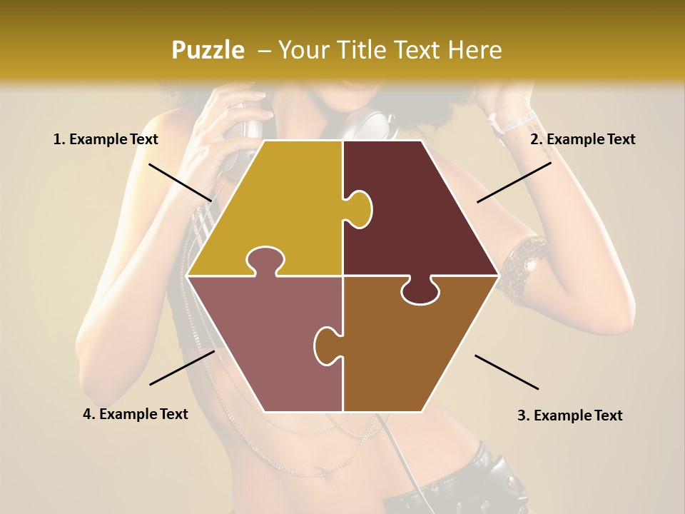 Bronzed Female Sexy PowerPoint Template