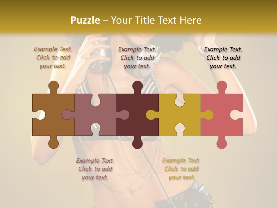 Bronzed Female Sexy PowerPoint Template