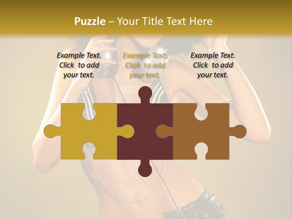 Bronzed Female Sexy PowerPoint Template